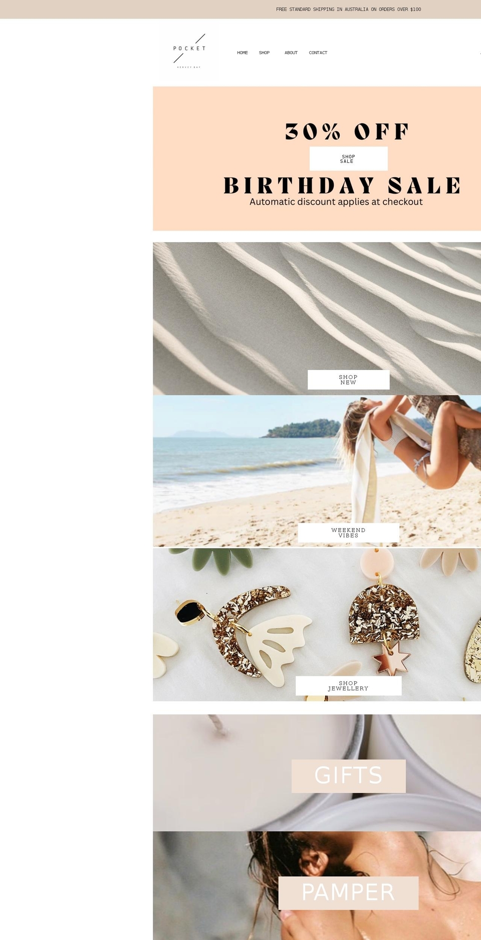 pockethb.com shopify website screenshot