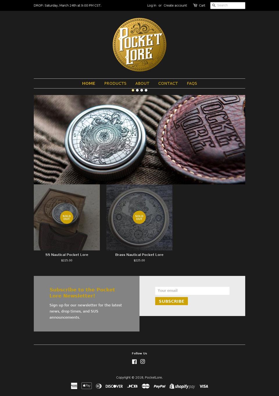 pocketlore.com — Shopify storefront screenshot