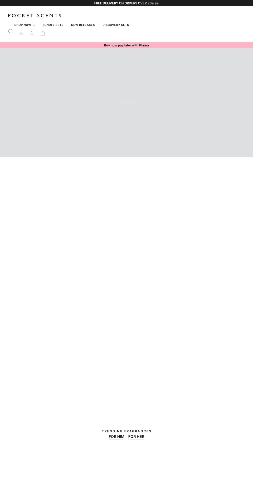 pocketscents.co.uk shopify website screenshot