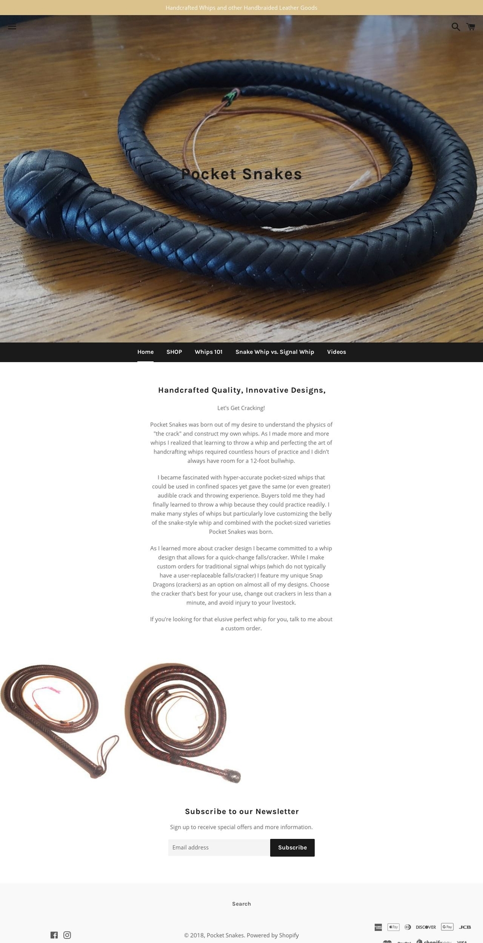 pocketsnakes.com shopify website screenshot