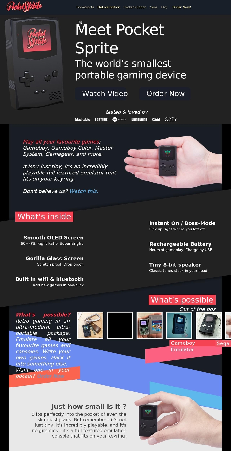 pocketsprite.com shopify website screenshot