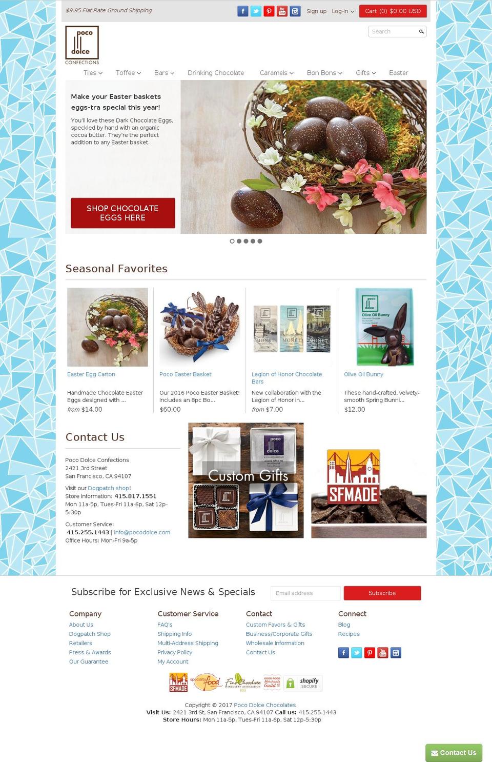 pocodolcecafe.com shopify website screenshot