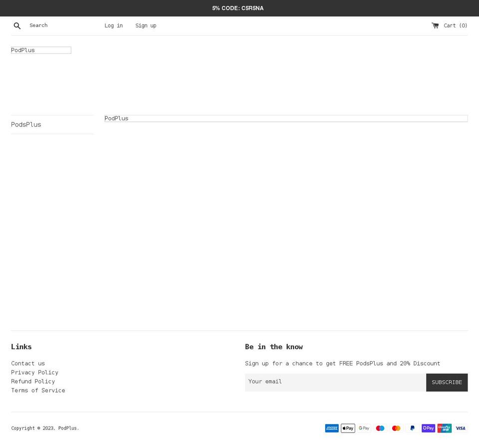pod-plus.com shopify website screenshot