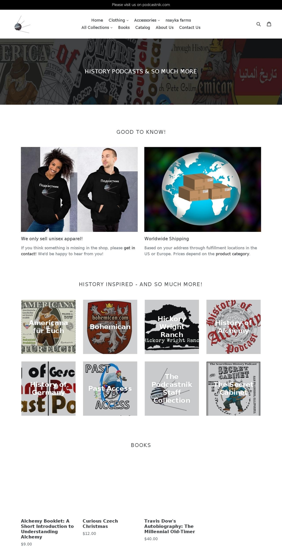 podcastnikshop.com — Shopify storefront screenshot