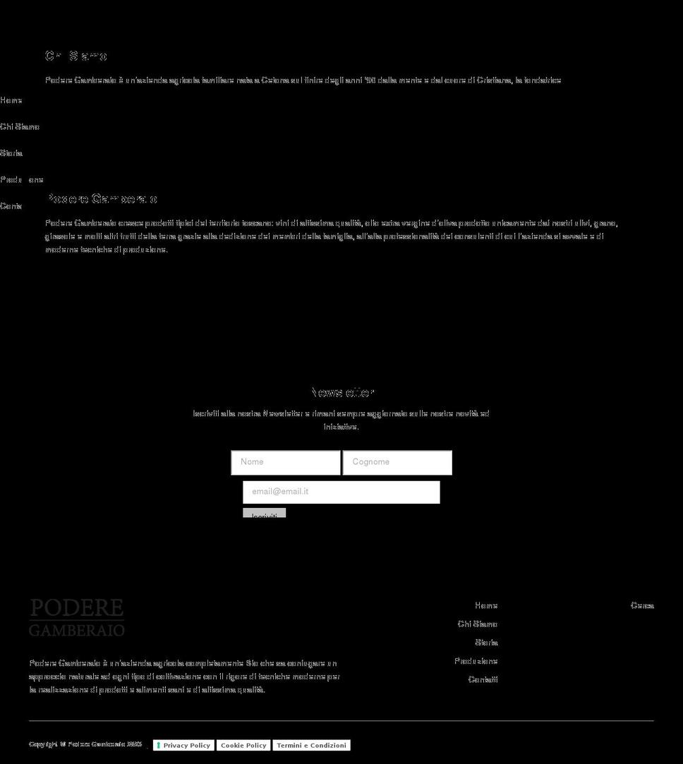 poderegamberaio.it shopify website screenshot