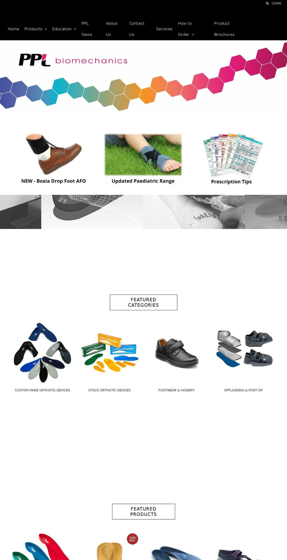 podiatryproducts.ie shopify website screenshot