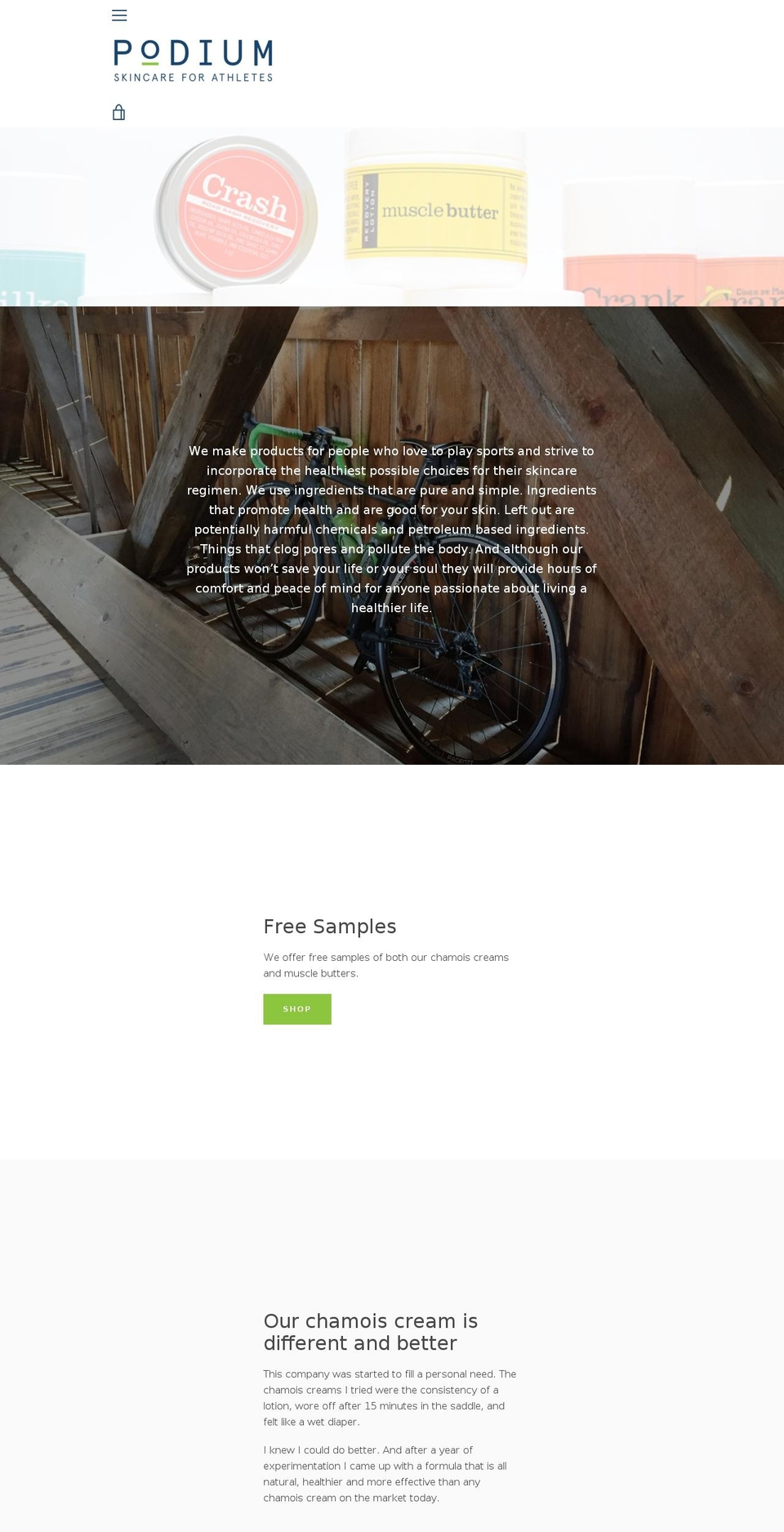 podiumskincare.com shopify website screenshot