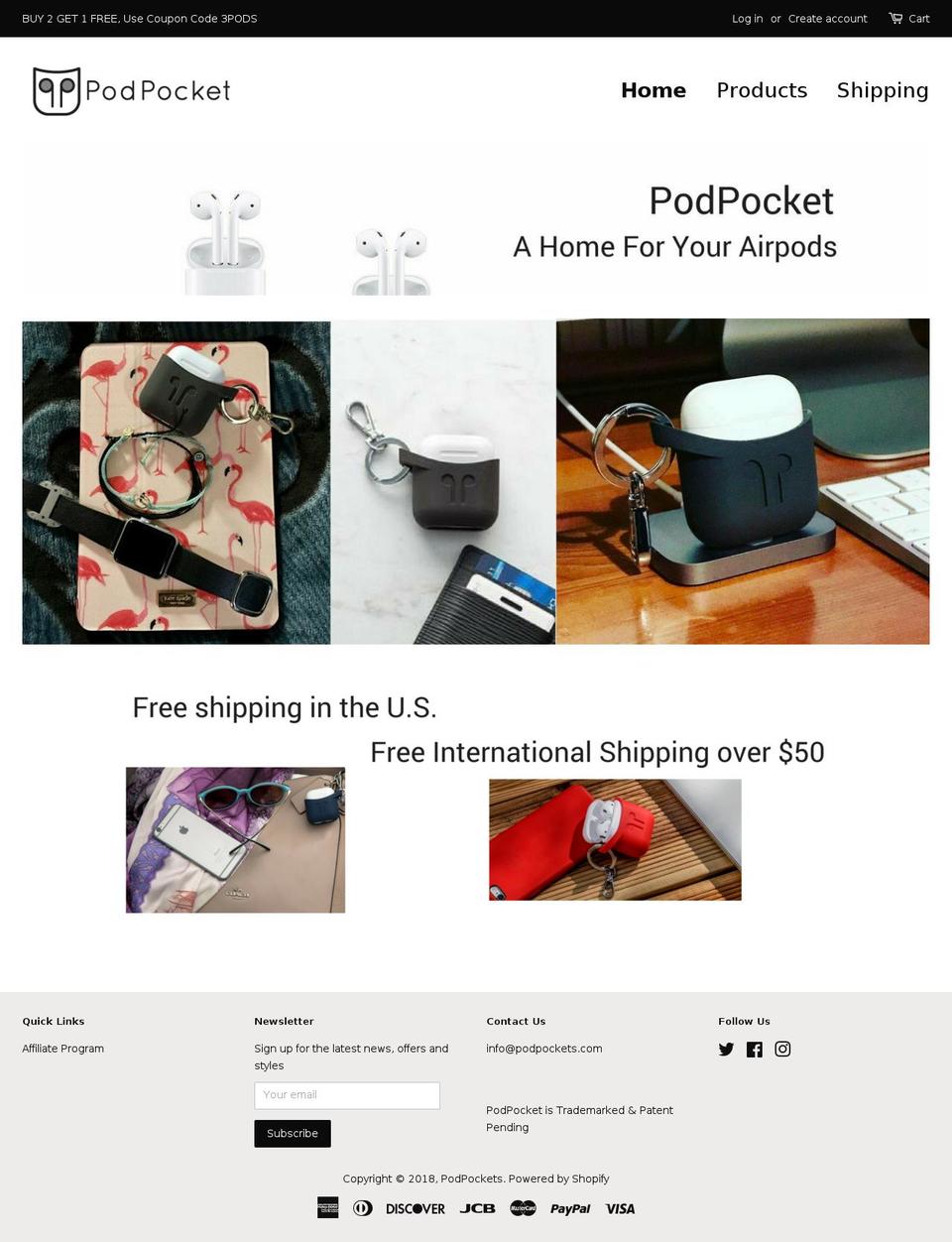 podpocketpower.com — Shopify storefront screenshot