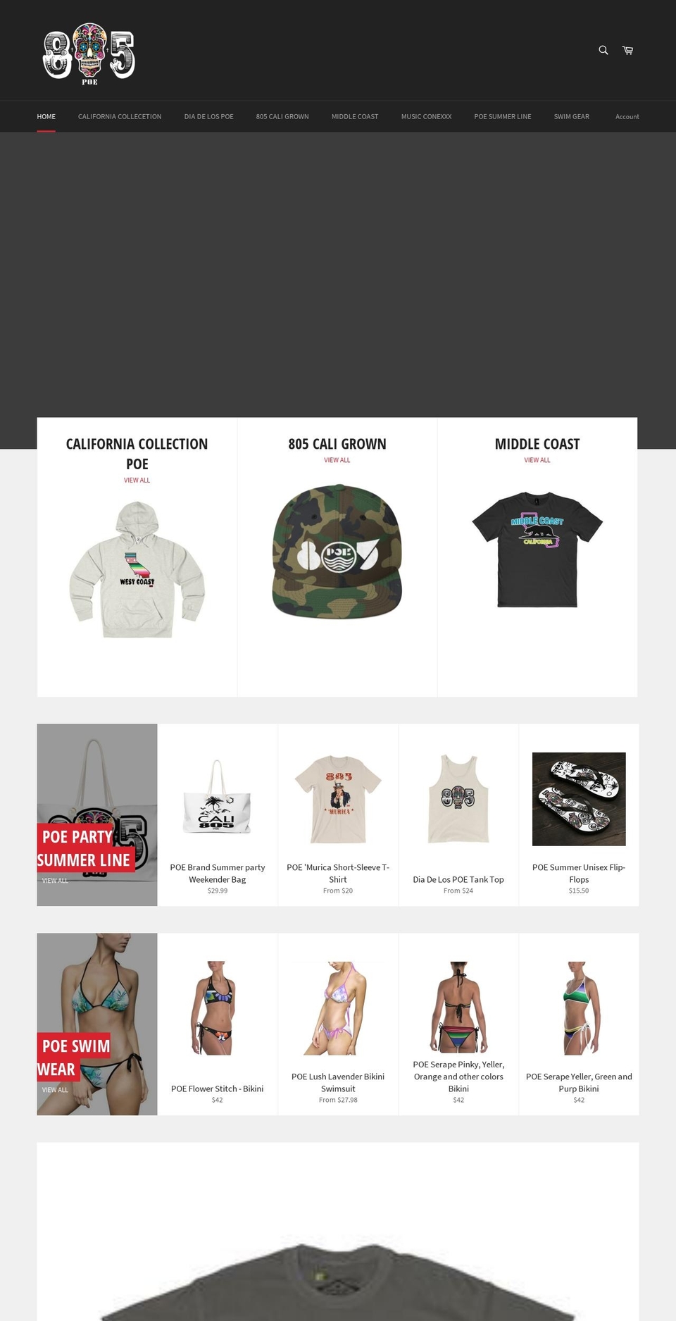poebrand.com shopify website screenshot