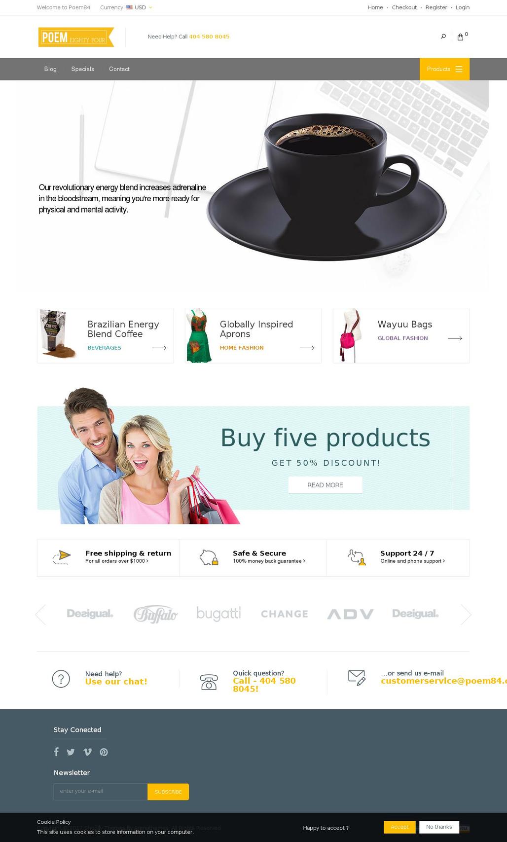 xpresso-standard-1-0 Shopify theme site example poem84.com