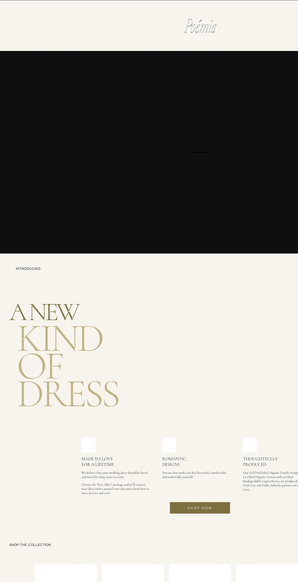 poemianyc.com shopify website screenshot