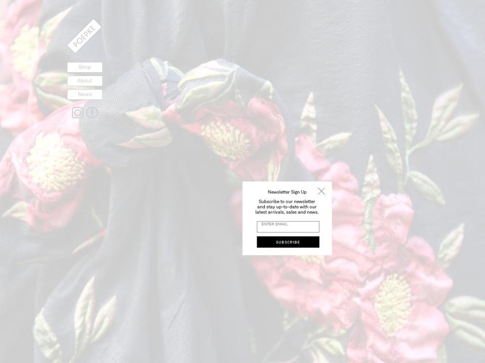 poepke.com shopify website screenshot