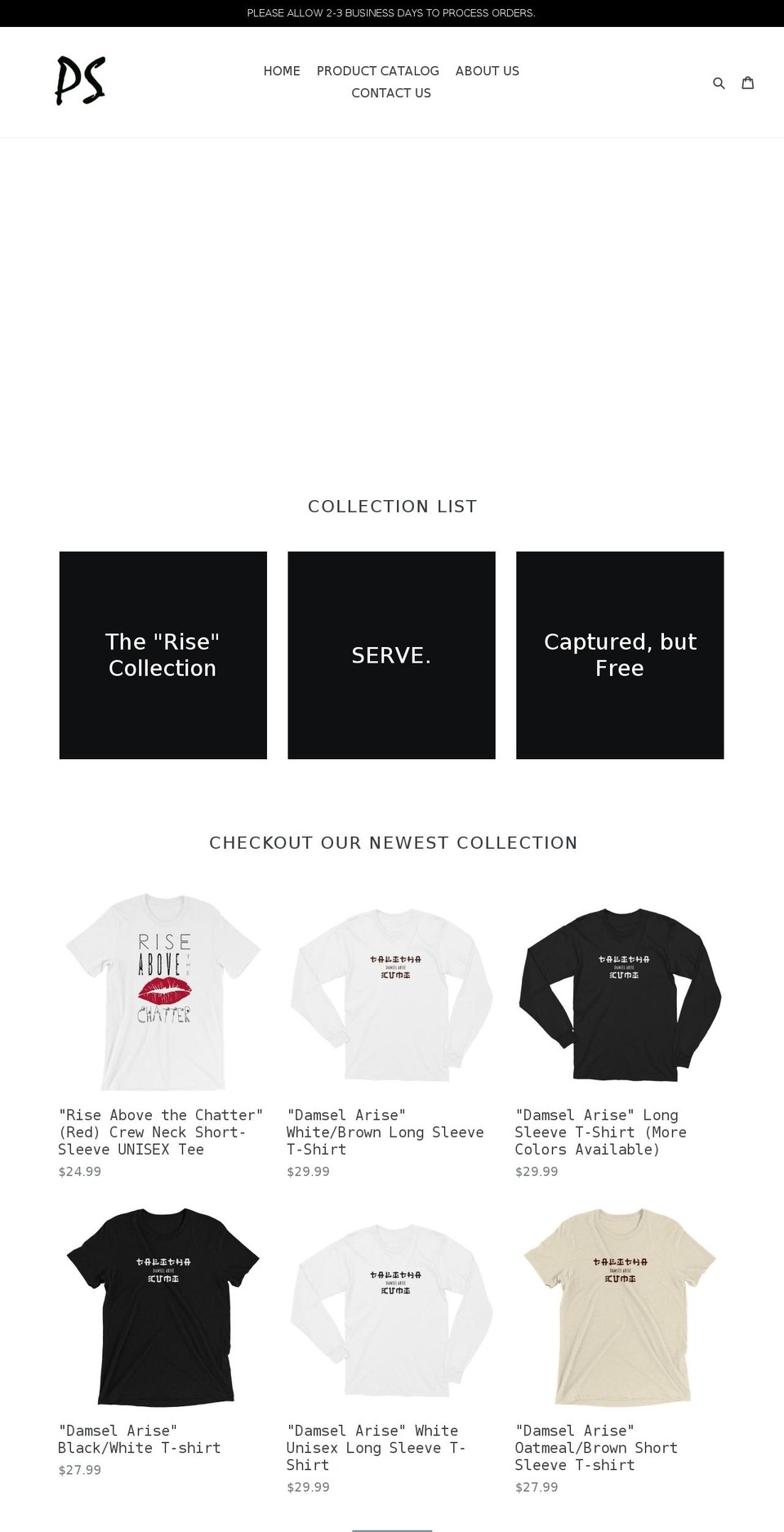 poeticservant.com — Shopify storefront screenshot