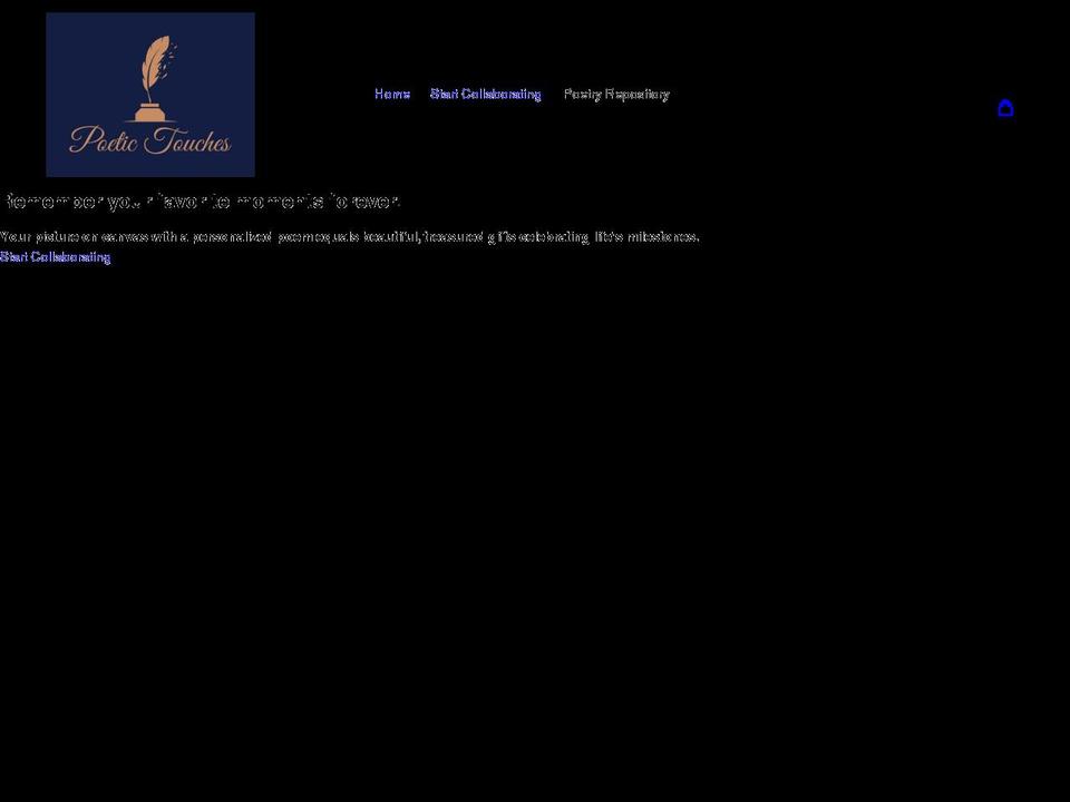 poetictouches.com shopify website screenshot
