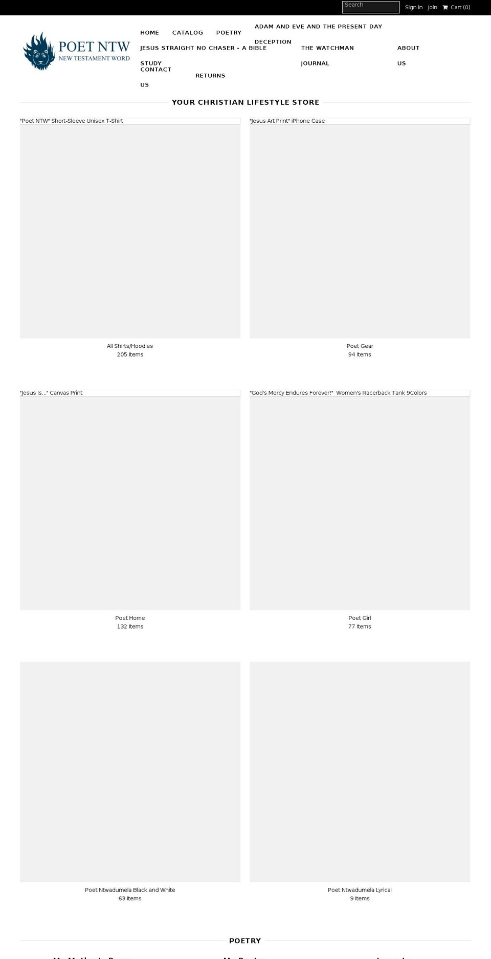 poetntw.com — Shopify storefront screenshot