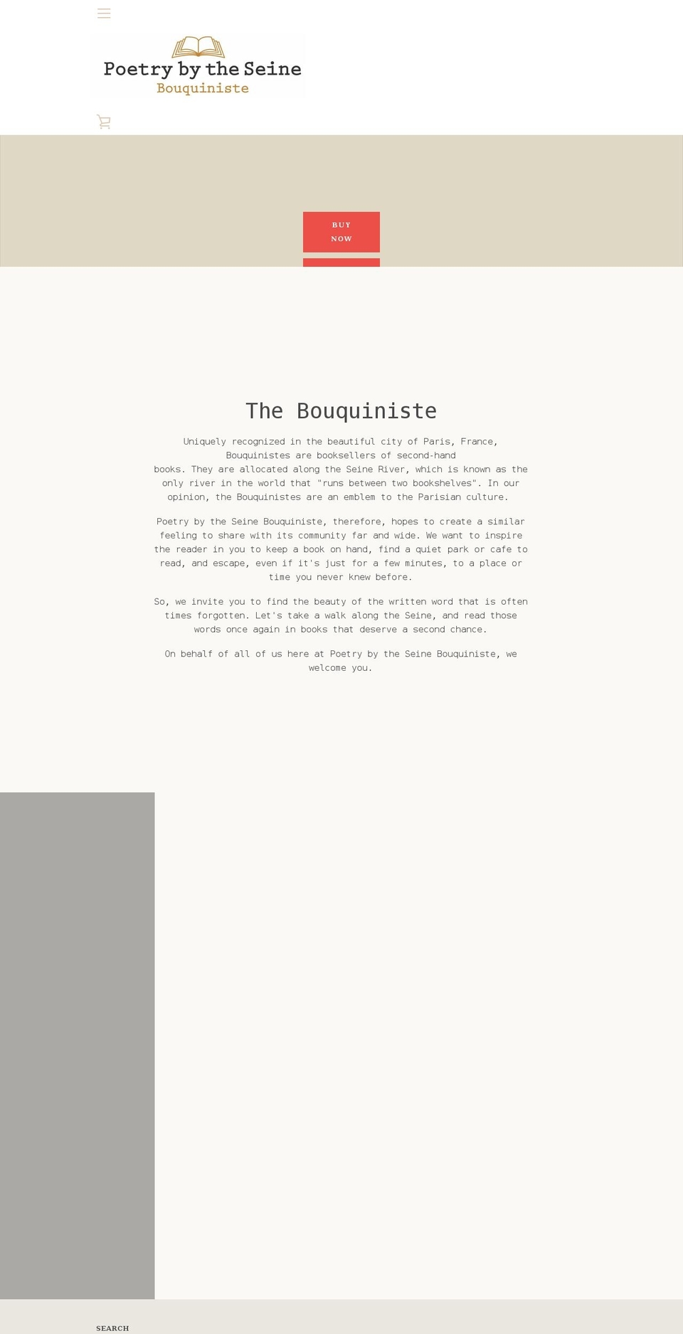 poetrybytheseine.com shopify website screenshot