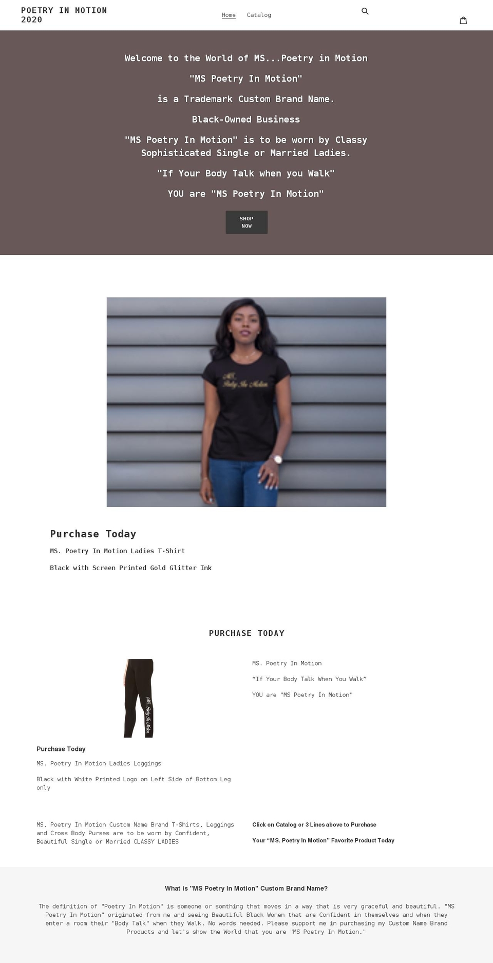 poetryinmotion.online shopify website screenshot