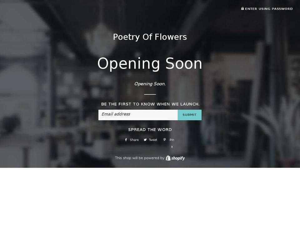 poetryofflowers.com — Shopify storefront screenshot