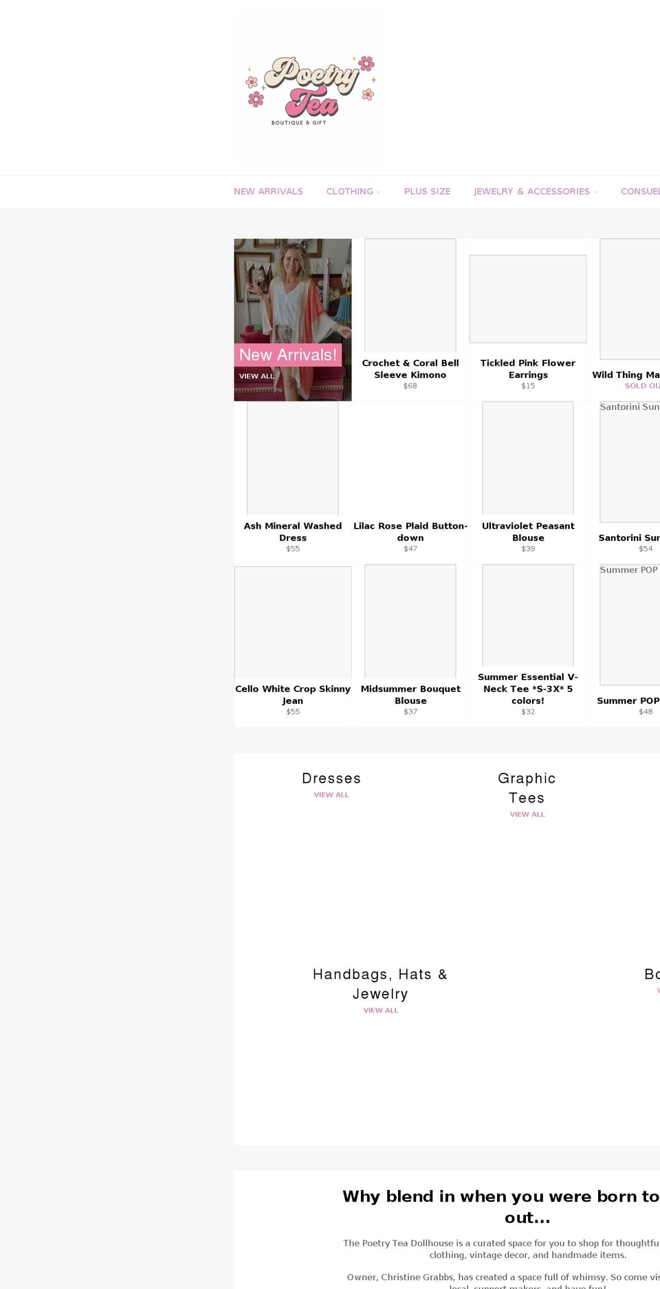 poetrytea.com shopify website screenshot