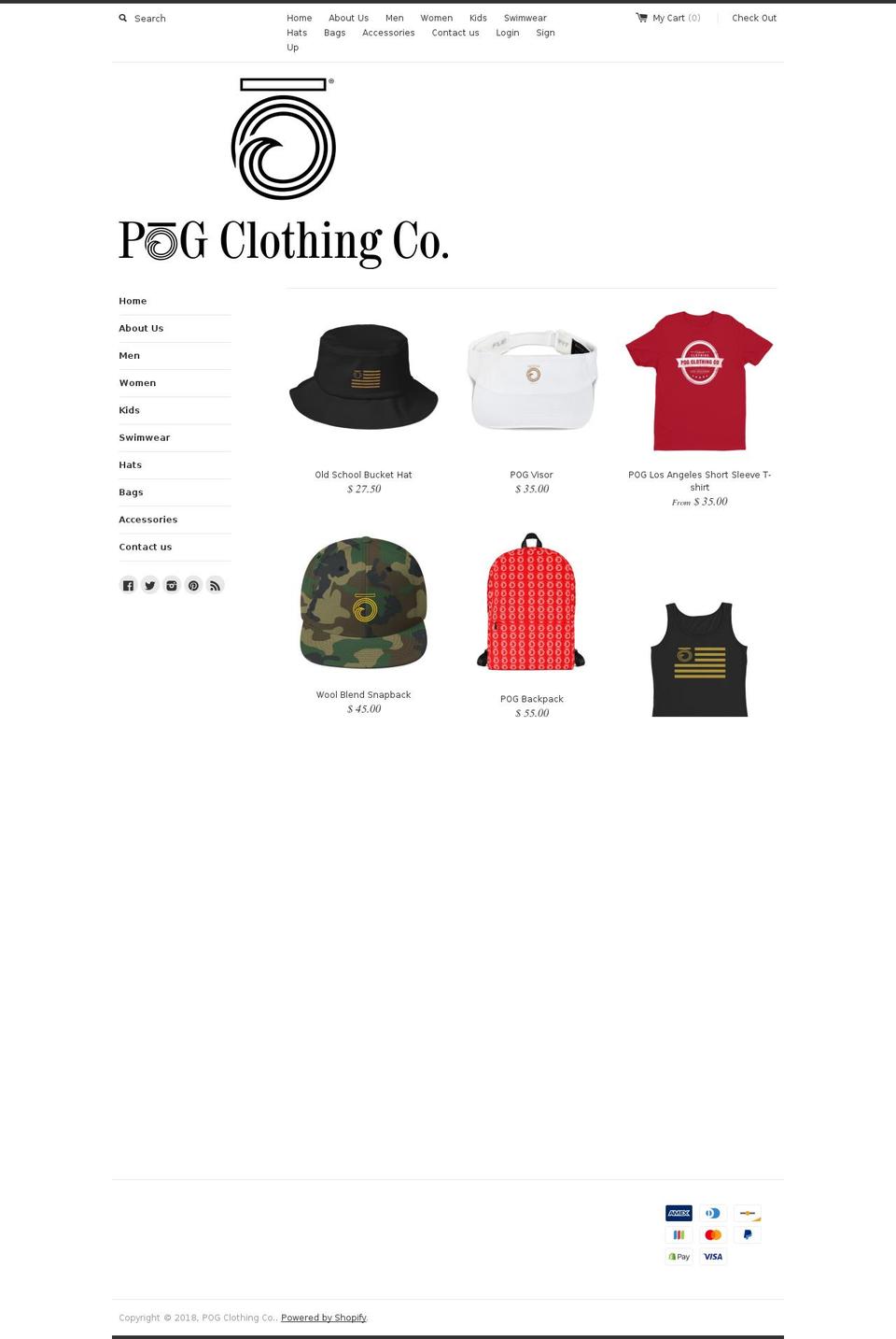 pogclothingcompany.com — Shopify storefront screenshot