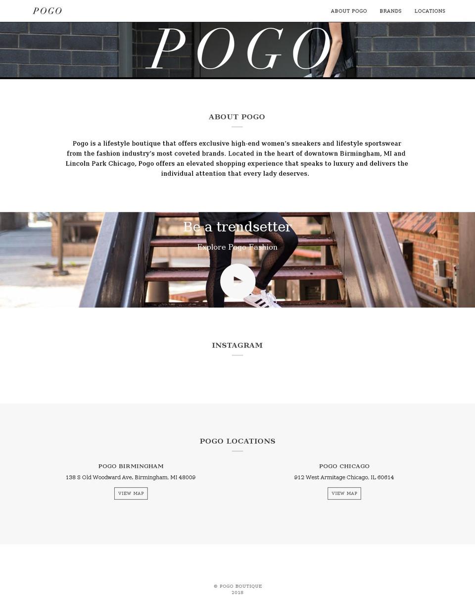 pogoboutique.com shopify website screenshot