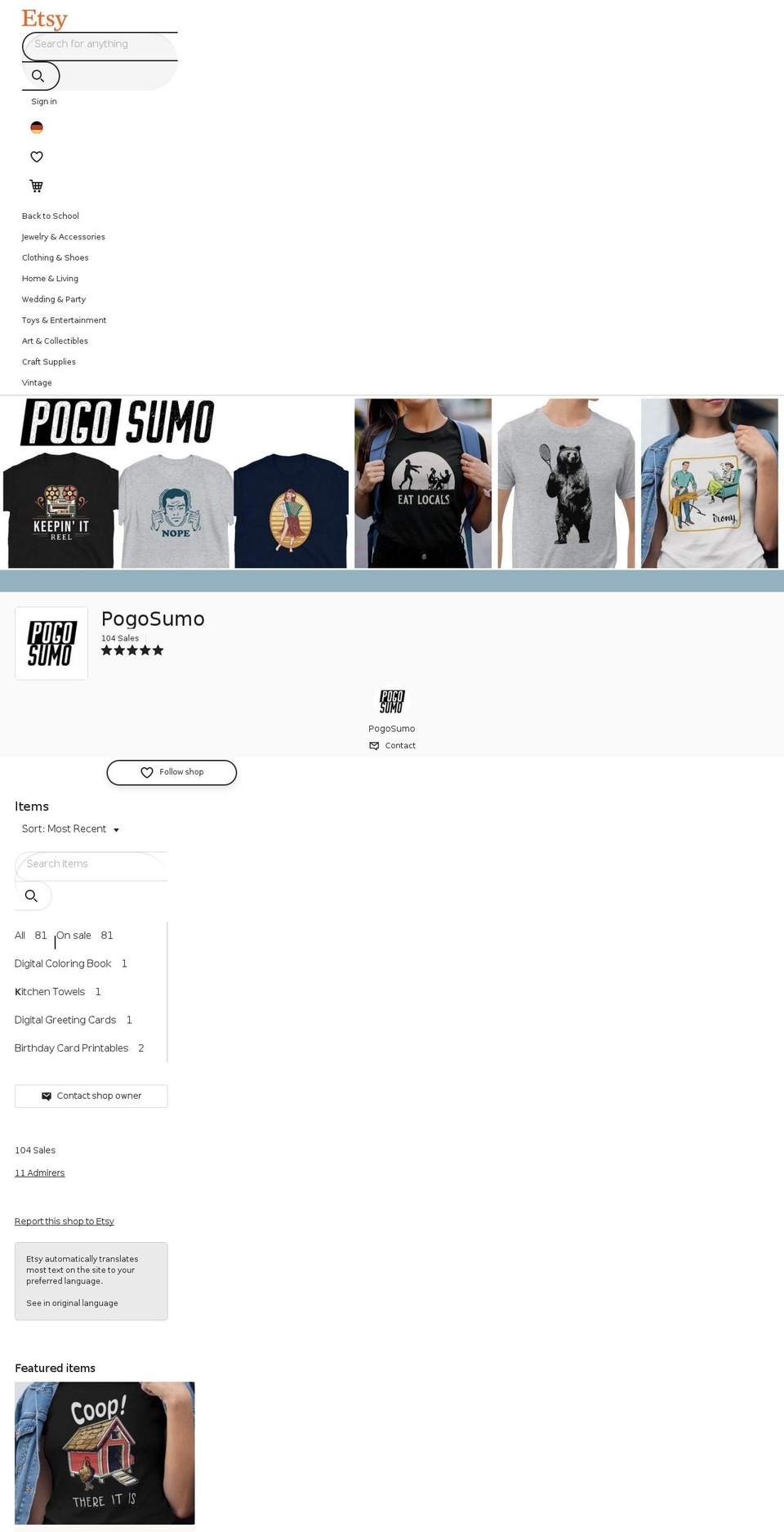 pogosumo.com shopify website screenshot