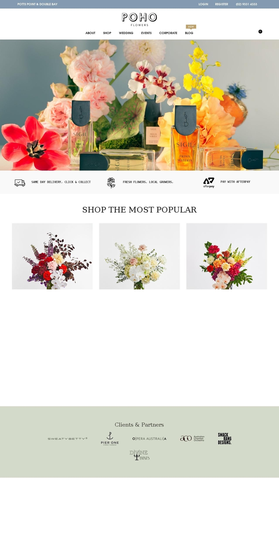 poho.com.au shopify website screenshot
