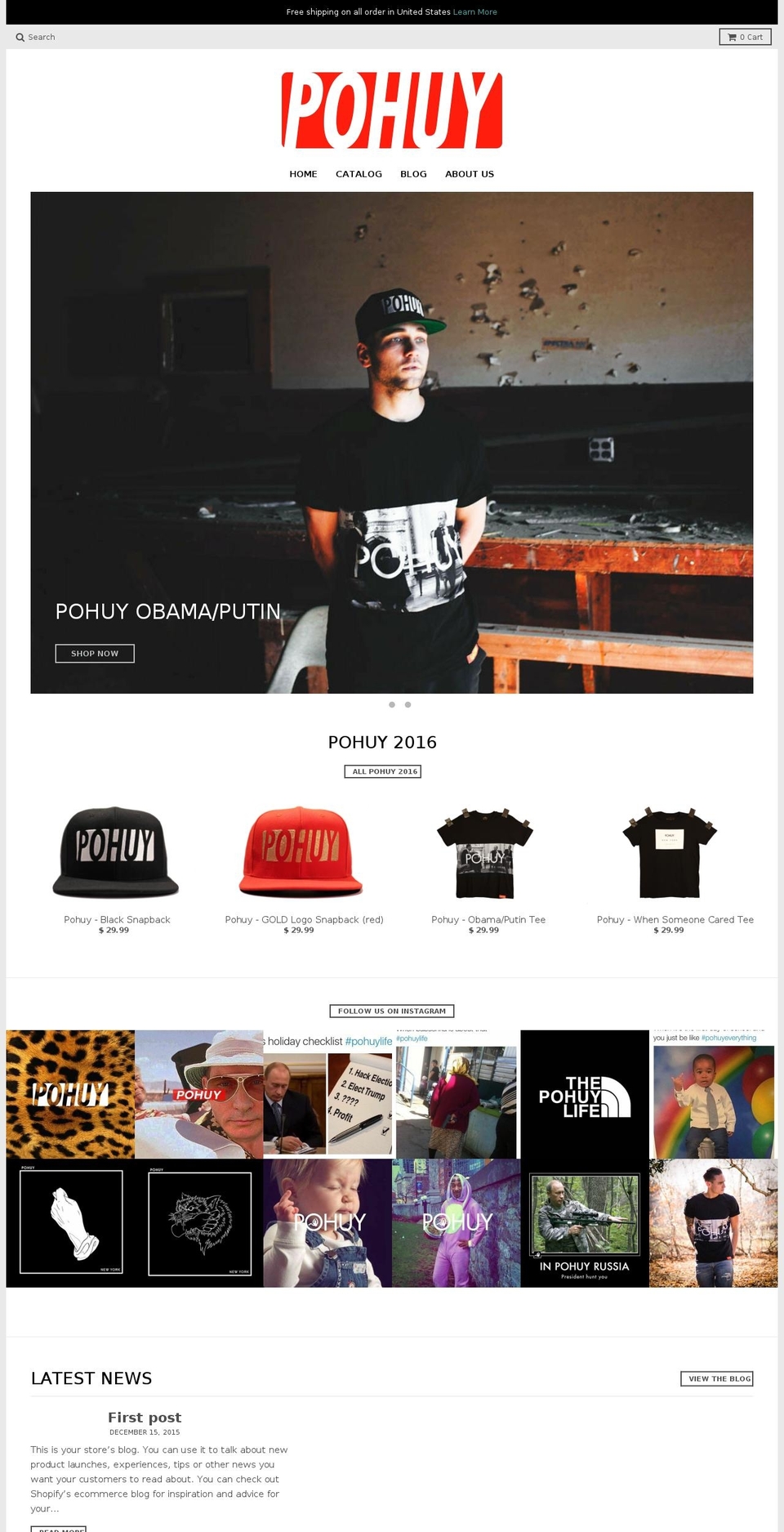 pohuynyc.com shopify website screenshot