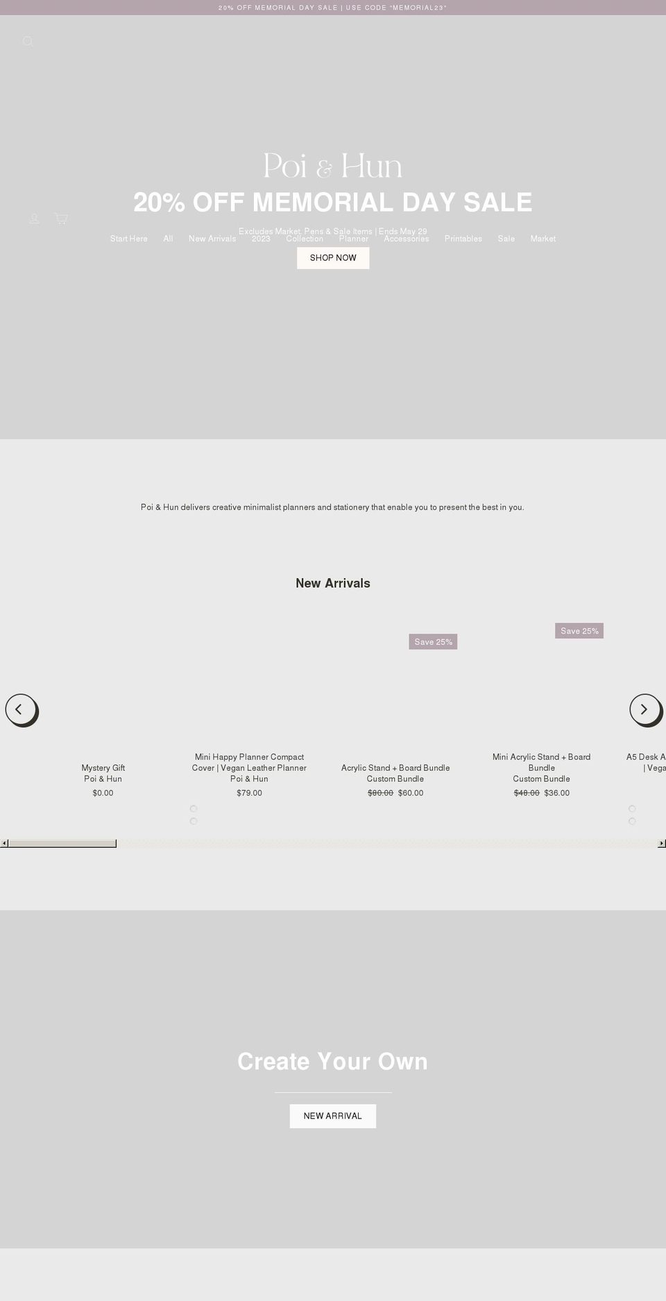 poiandhun.com shopify website screenshot