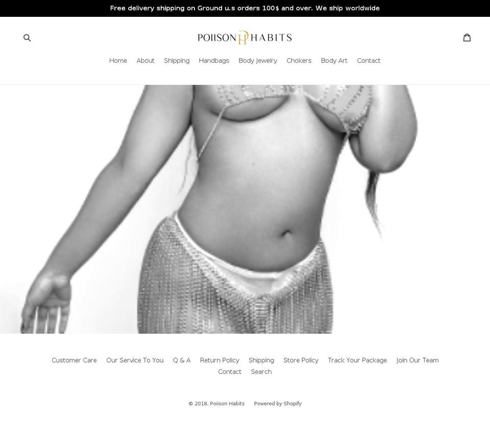 poiisonhabits.com — Shopify storefront screenshot