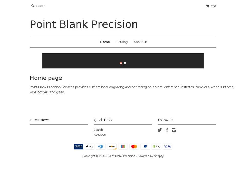 pointblankprecision.com shopify website screenshot