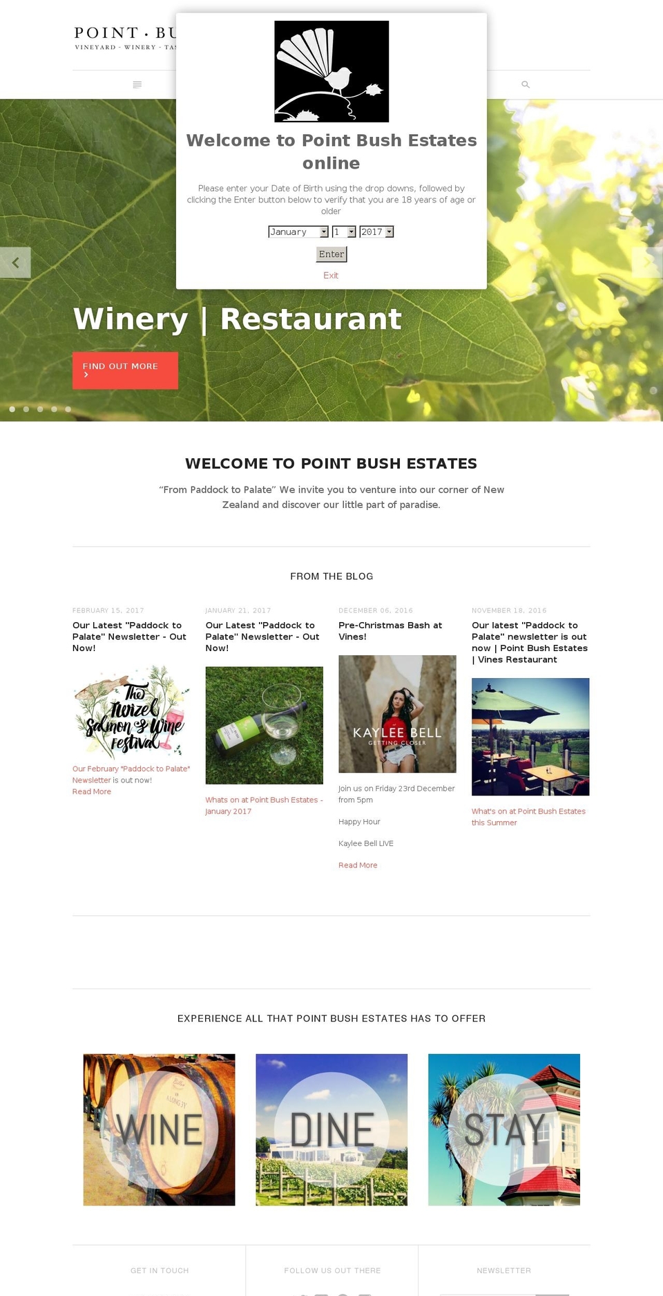 pointbush.co.nz shopify website screenshot