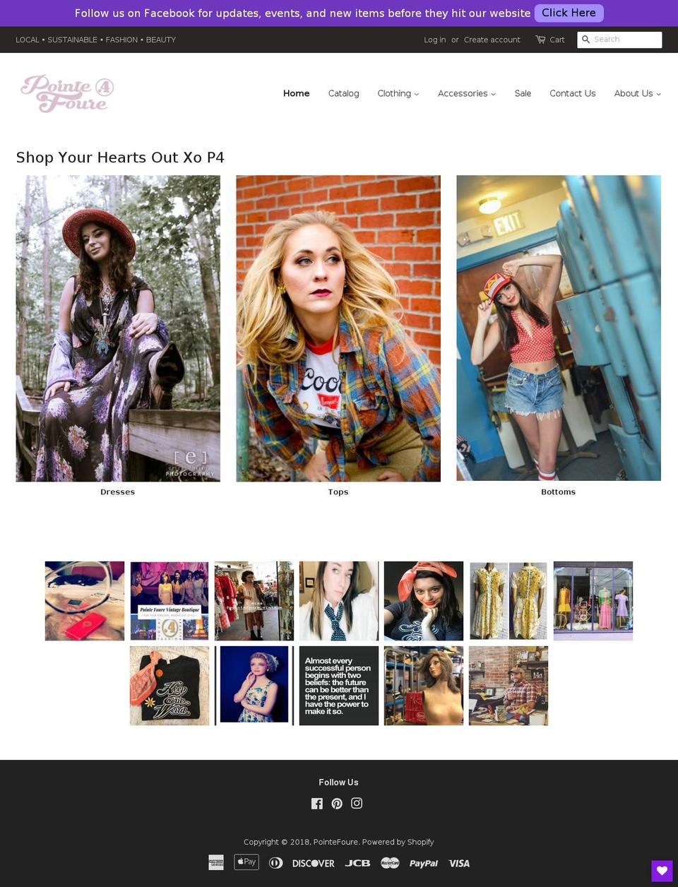 pointefoure.com shopify website screenshot