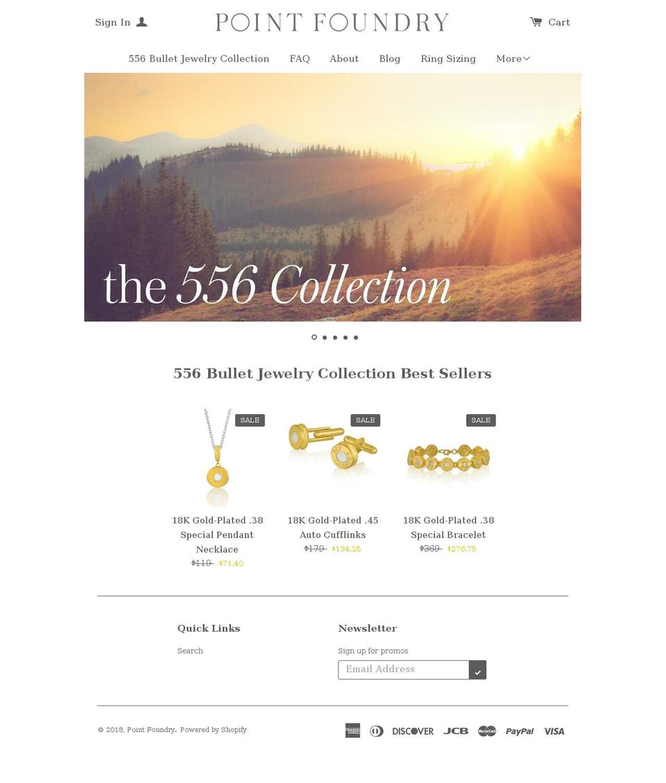 pointfoundry.com — Shopify storefront screenshot