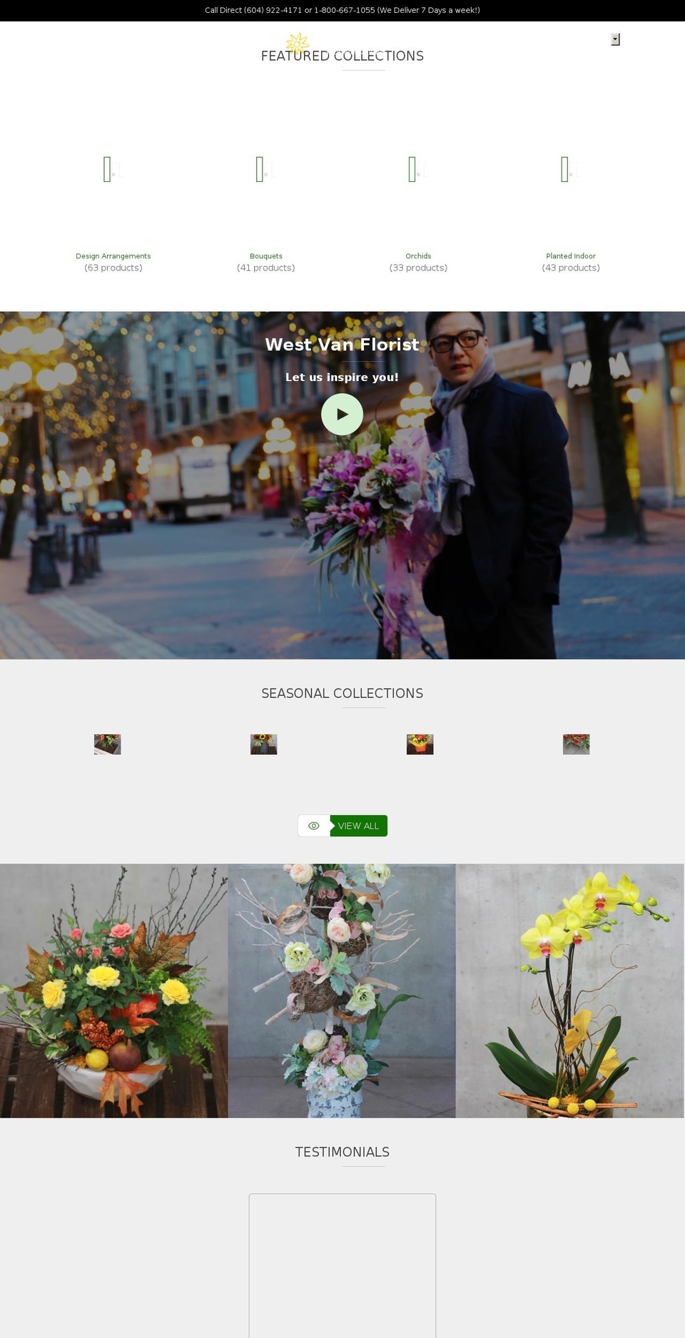 pointgreyflowers.com — Shopify storefront screenshot