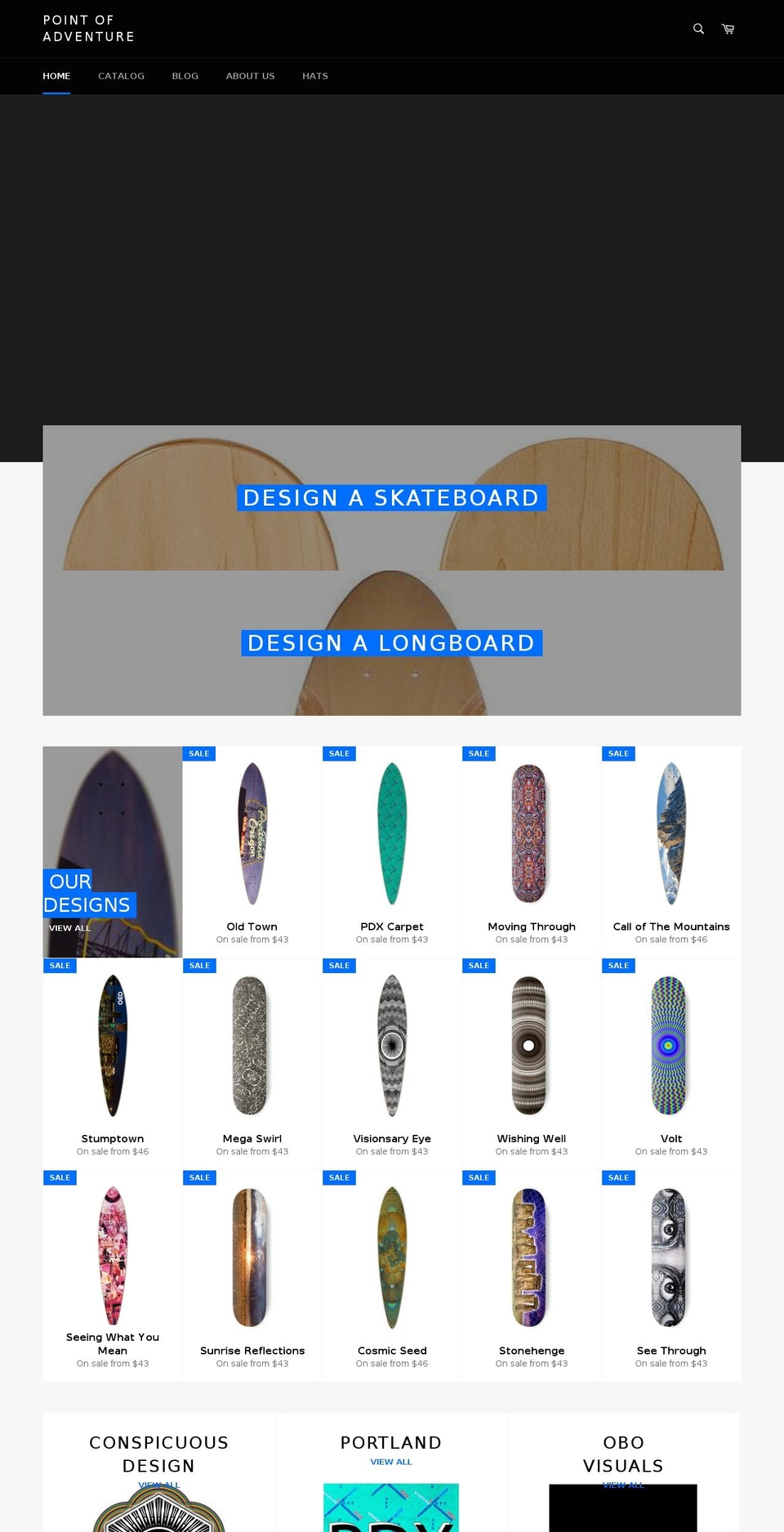 pointofadventure.com shopify website screenshot