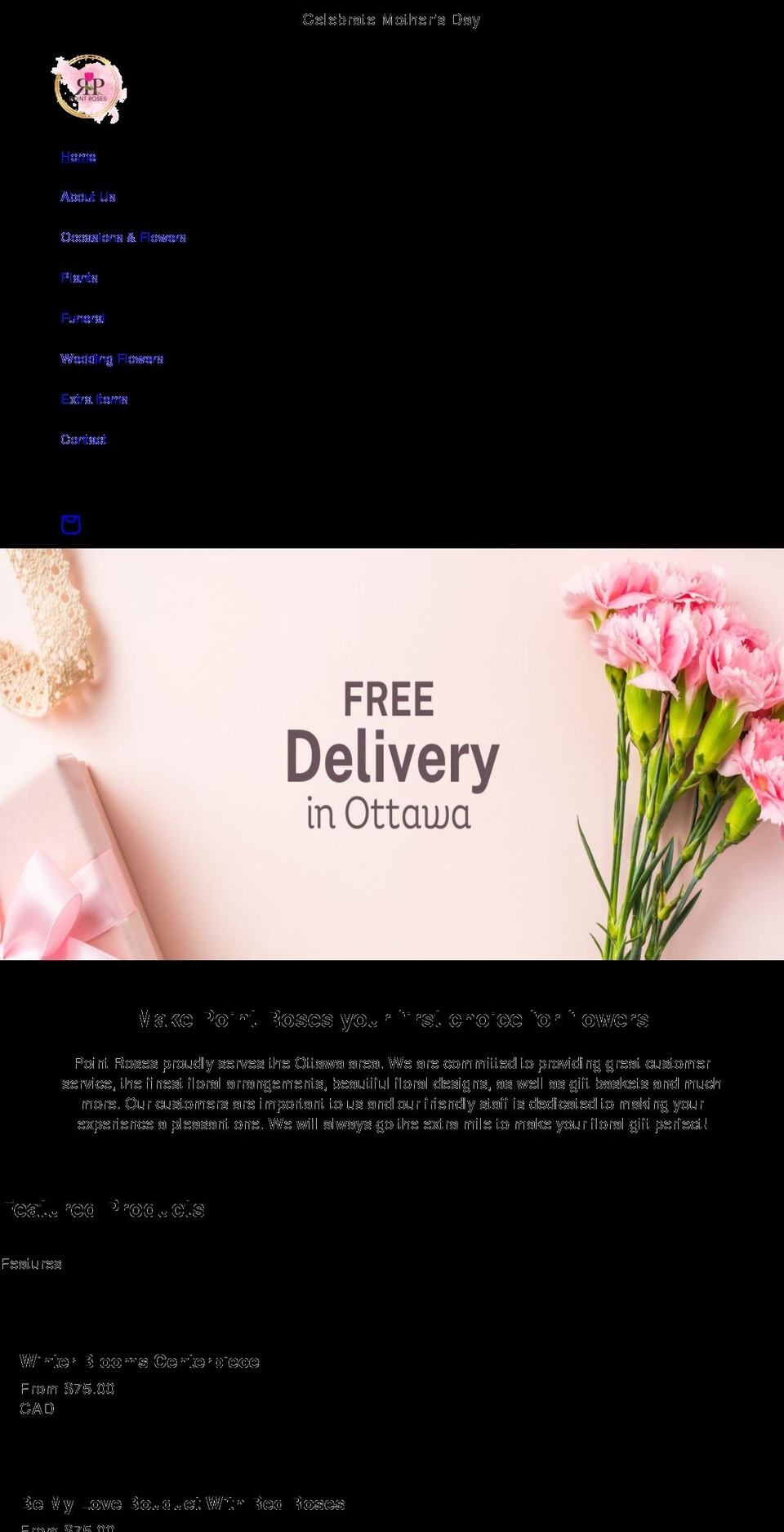 pointroses.com shopify website screenshot