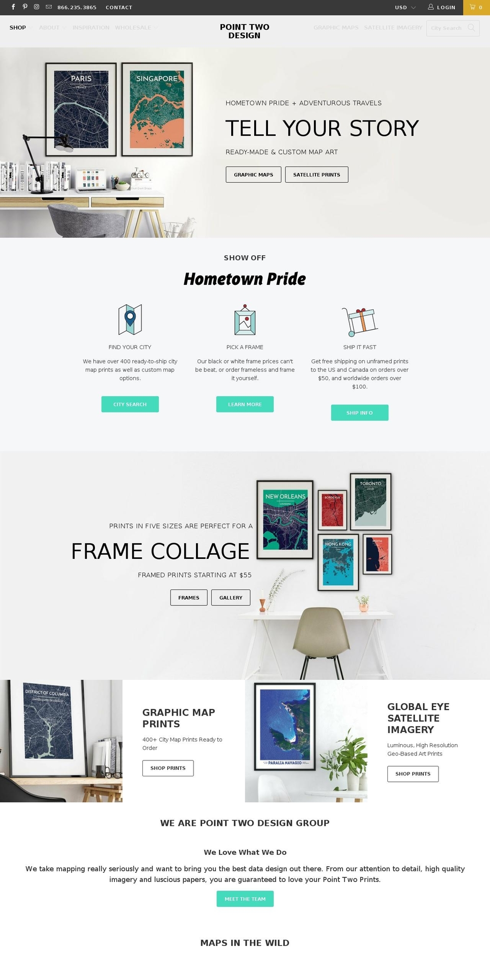 Speed Up Shopify theme site example pointtwodesign.com