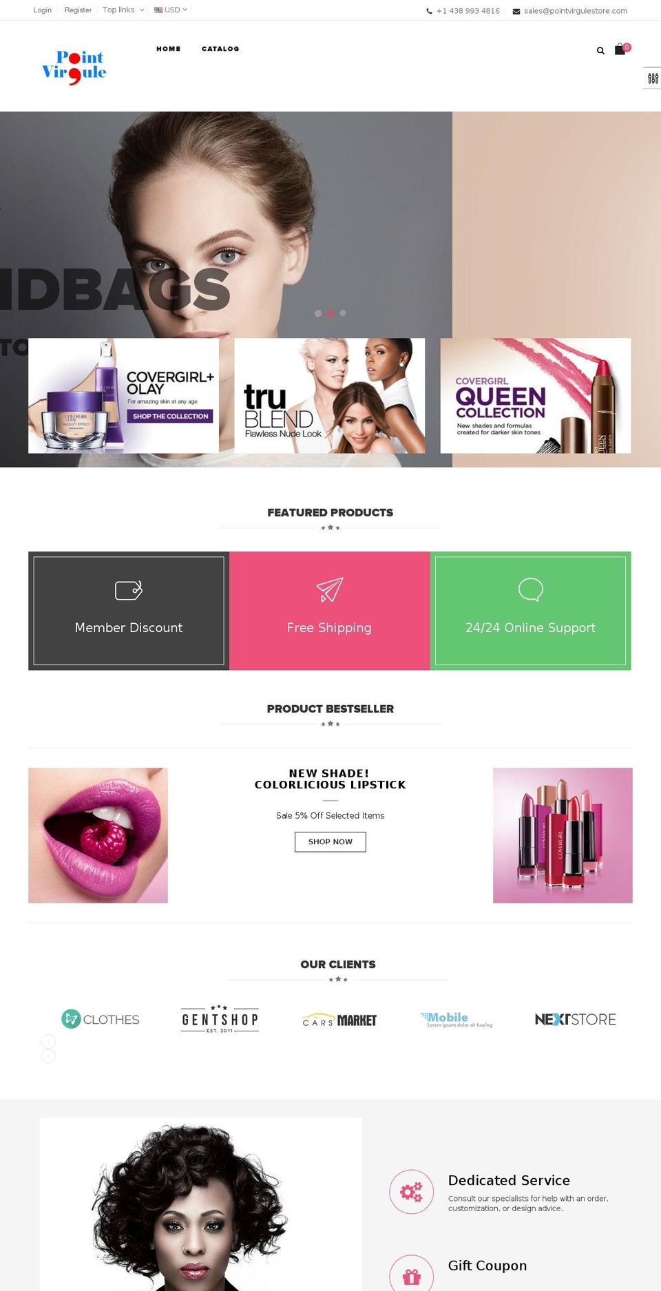 ap-cosmetic-theme Shopify theme site example pointvirgulestore.com