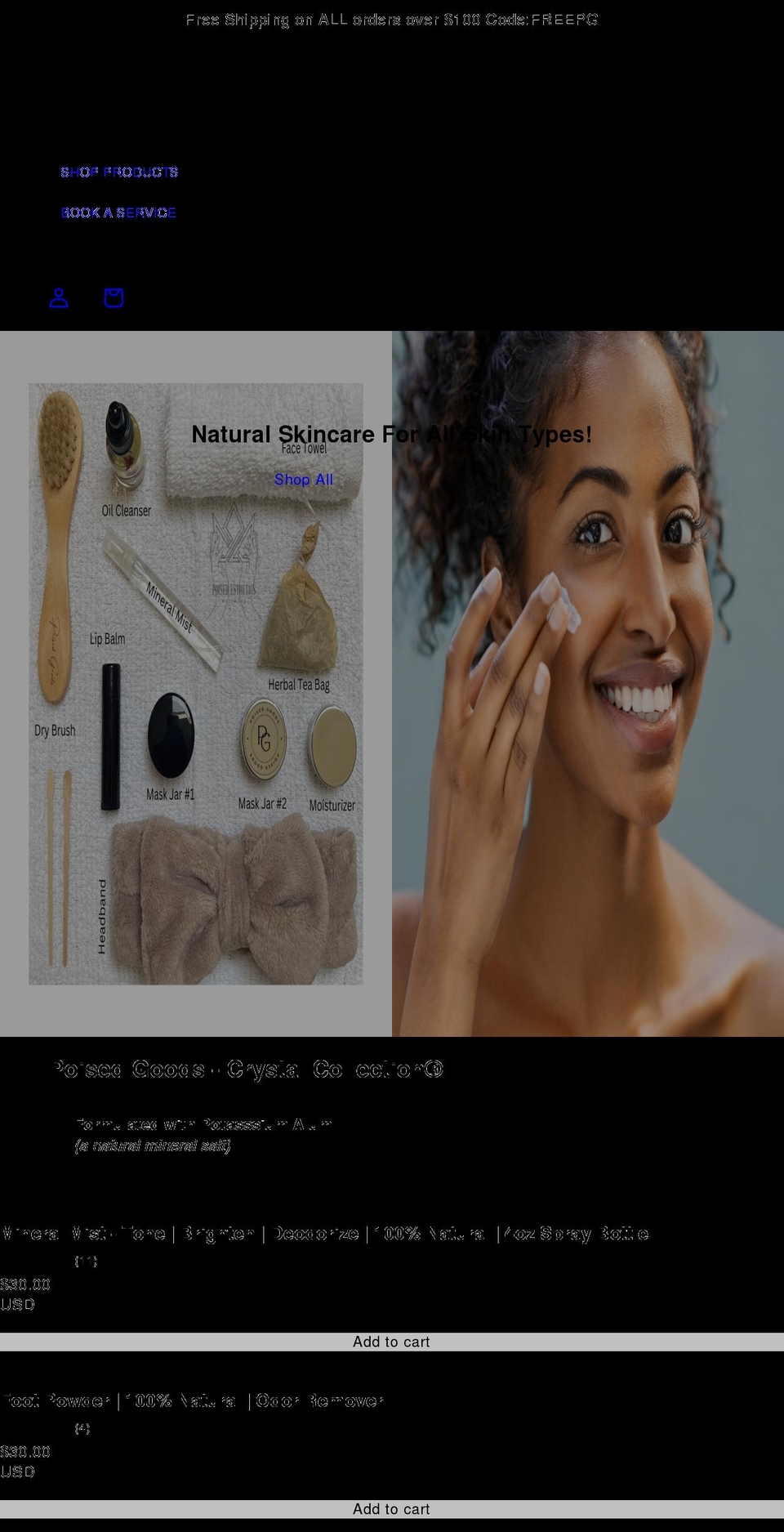 poisedgoods.com shopify website screenshot
