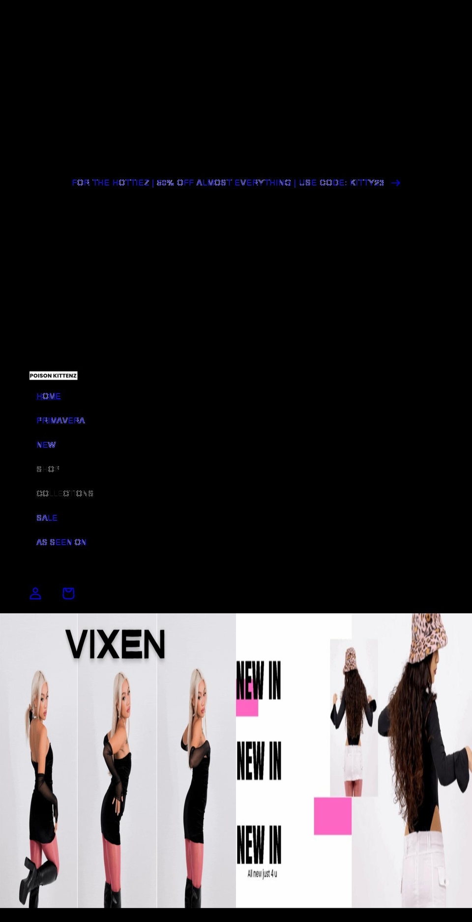 poisonkittenz.com shopify website screenshot