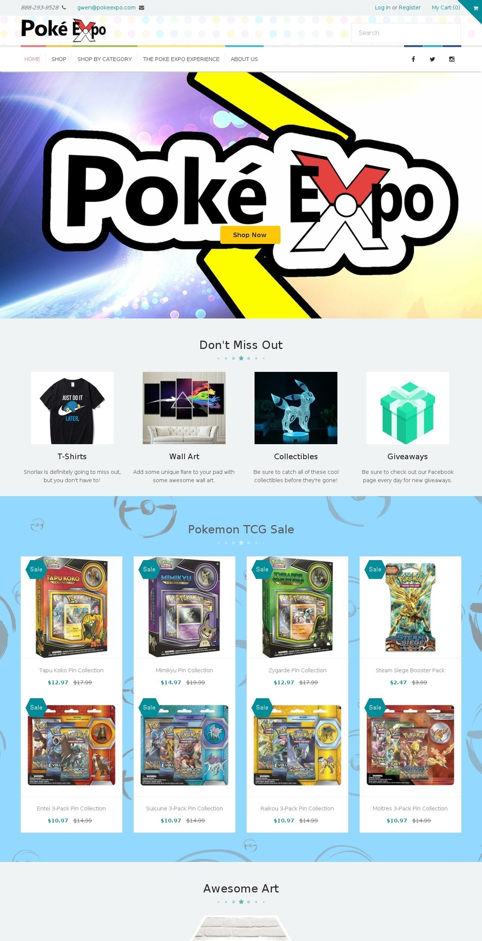 pokeexpo.com shopify website screenshot
