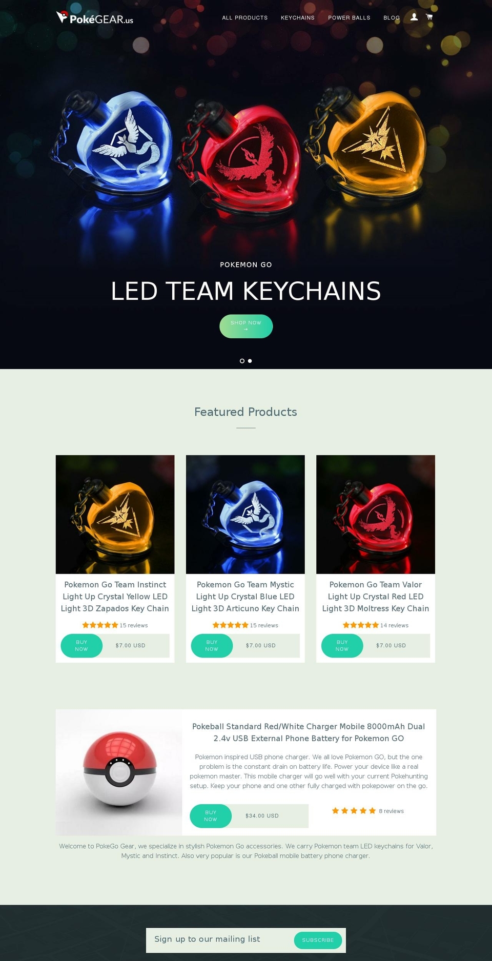 pokegear.us shopify website screenshot