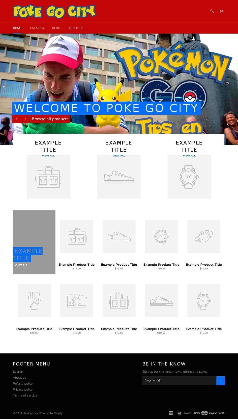 pokegocity.com shopify website screenshot