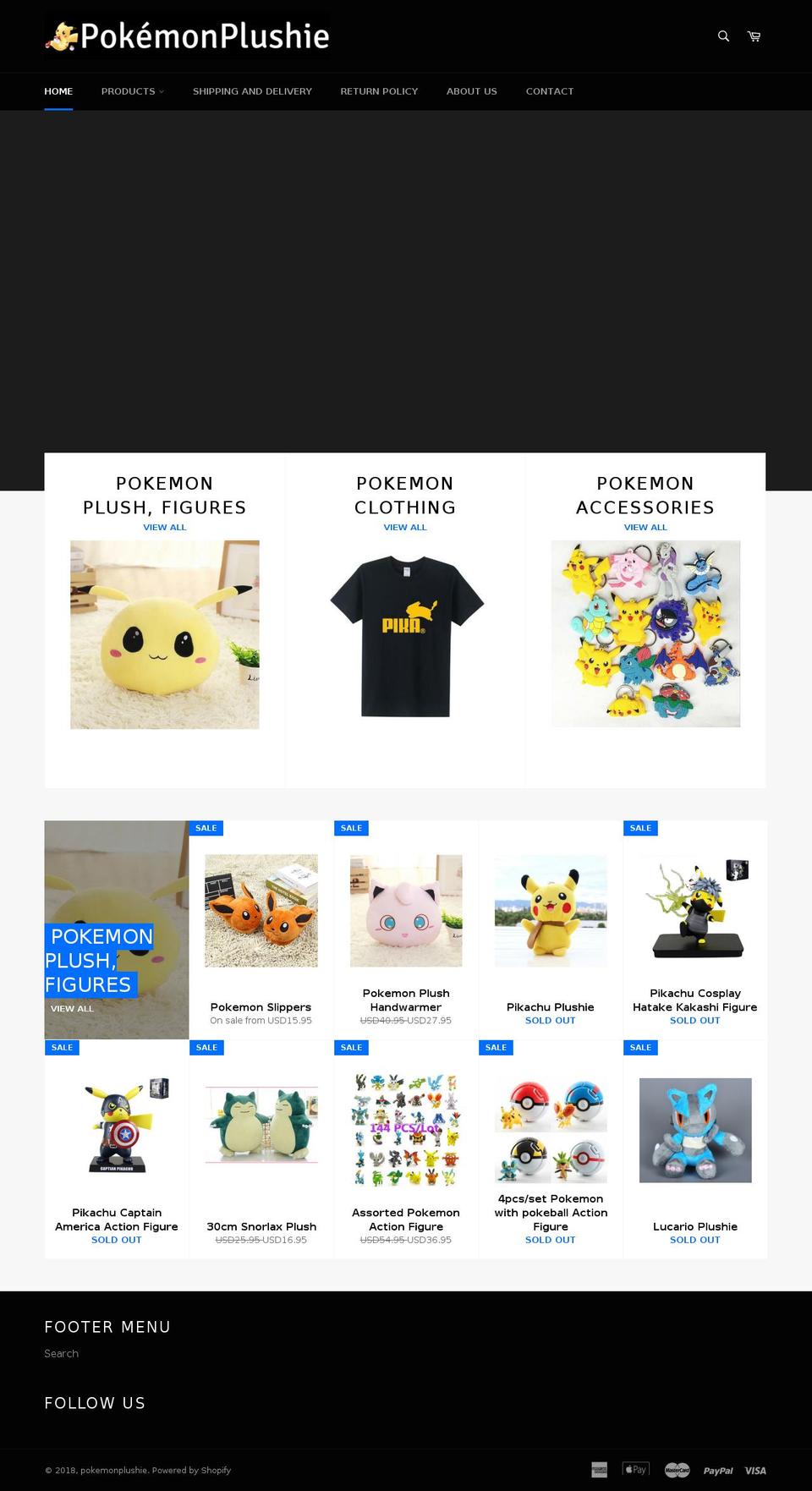 pokemonplushie.com — Shopify storefront screenshot