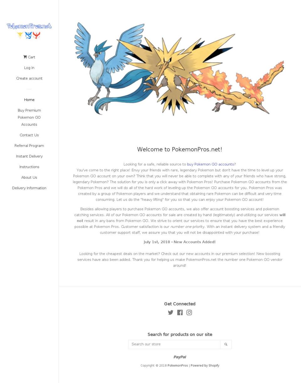 pokemonpros.net shopify website screenshot