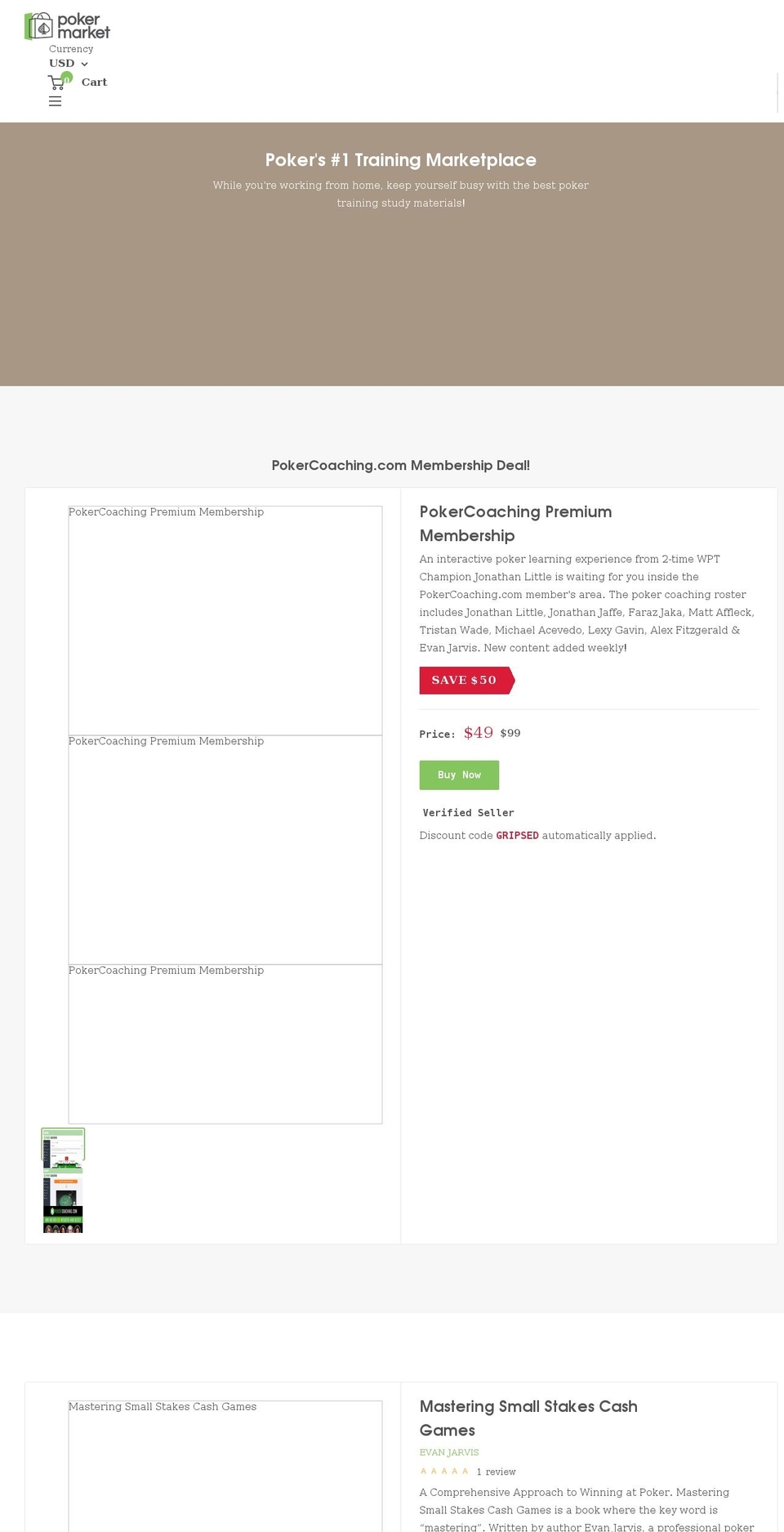 pokermarket.net shopify website screenshot