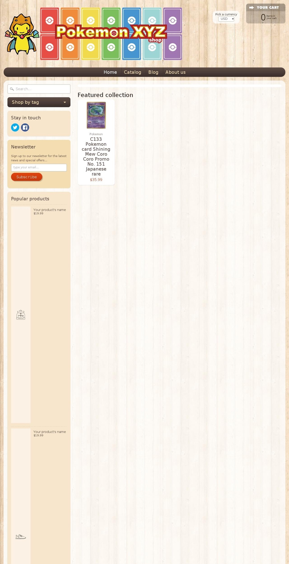 poketmon-xyz.com shopify website screenshot