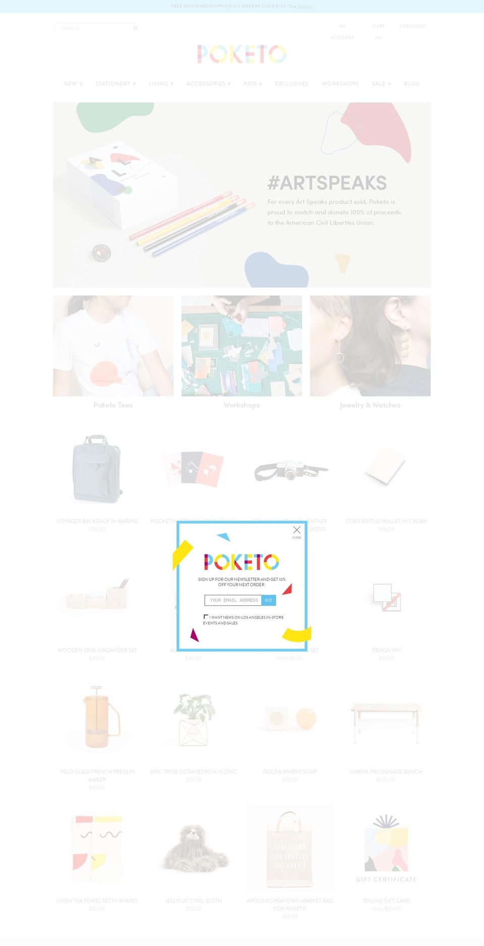 poketo.com shopify website screenshot