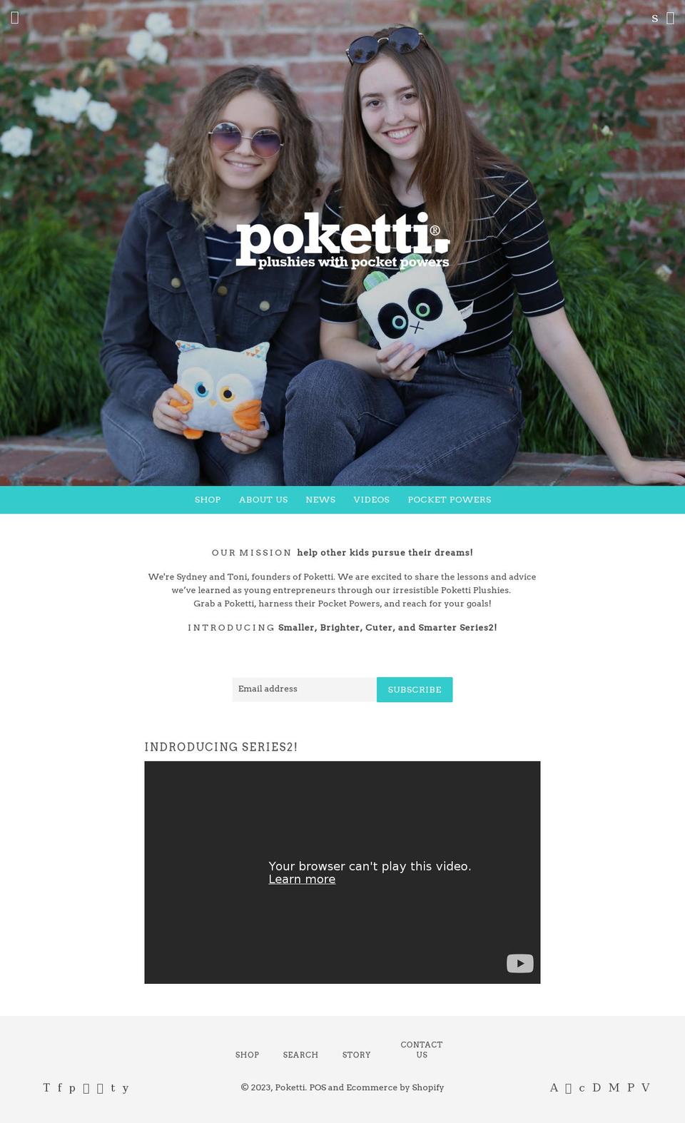 poketti.com shopify website screenshot